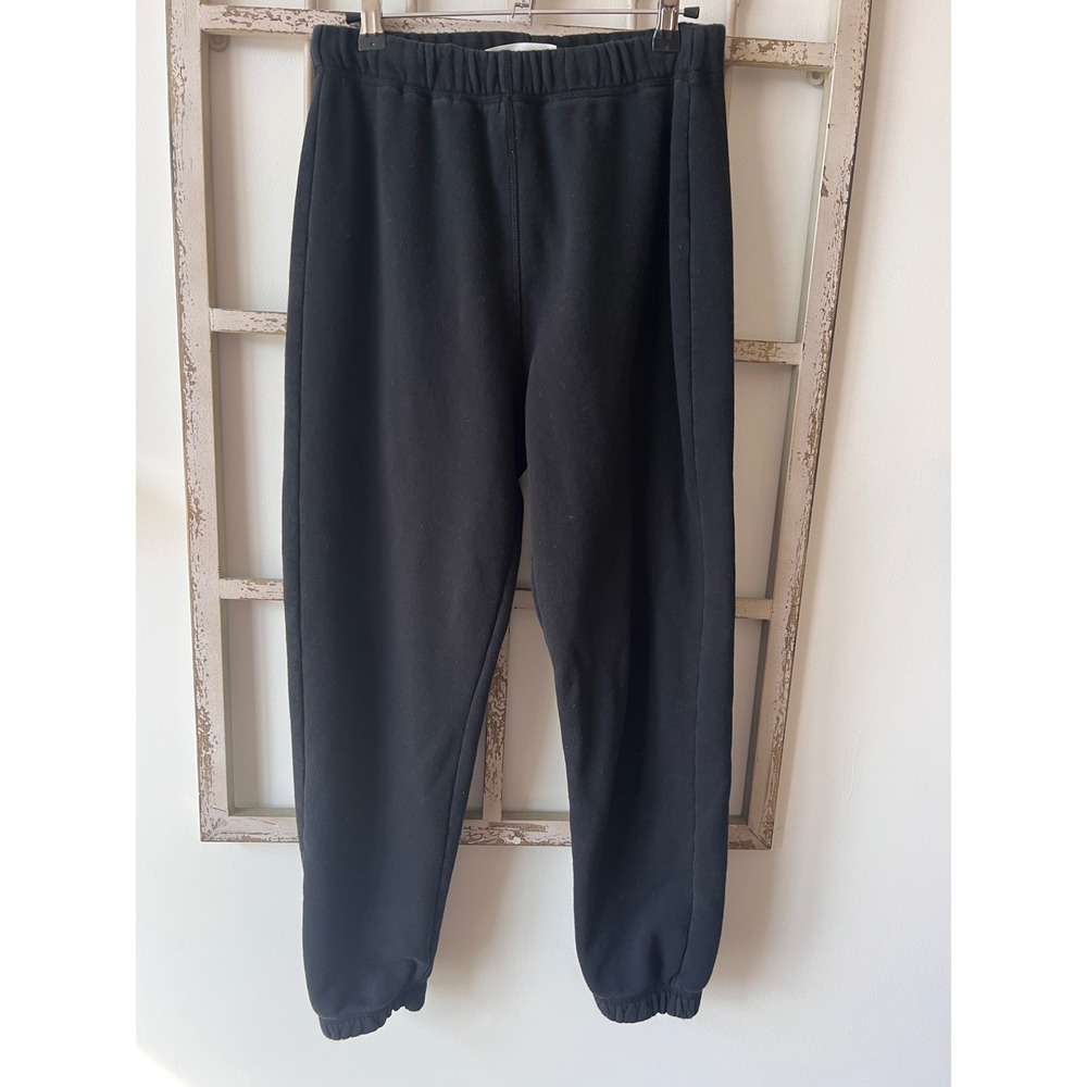 Reformation Jeans Black Organic Cotton Fleece Jogger Sweatpants Women Small